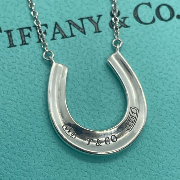 Tiffany & Co. Jewelry - Tiffany & Co. Sterling Silver Lucky Horseshoe 1837 Necklace 18"